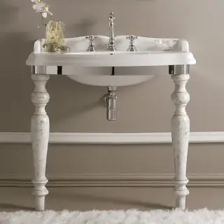 3SC Consolle Консоль Firenze 90х56хh97см, с раковиной LA02 и сифоном, напольный, цвет: хром