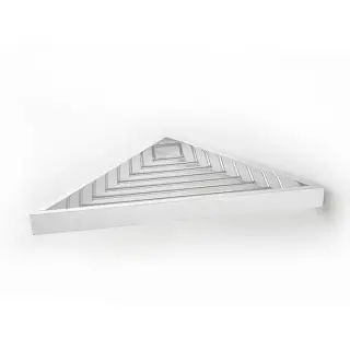 3SC SK Полочка-решетка 36х18хh3см, угловая, цвет: белый матовый