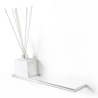 3SC Guy Полотенцедержатель и ароматический диффузор, 40см., слева, подвесной, композит Solid Surface, цвет: белый матовый/белый матовый