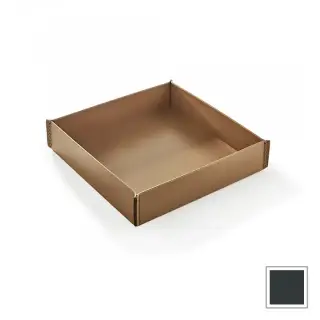 3SC Meridien Лоток 26.5х6х26.5см., настольный, гладкая кожа, цвет: Grigio Scuro