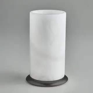 3SC Baster Round Стакан настольный, цвет: алебастр/никель черный матовый