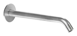 Излив Gessi316, настенный, для смесителя удаленного управления, цвет Steel Brushed