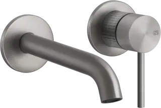 Смеситель Gessi316, однорычажный, на 1 выход, встраиваемый, ⌀65хh114 мм, внешняя часть, цвет Steel Brushed