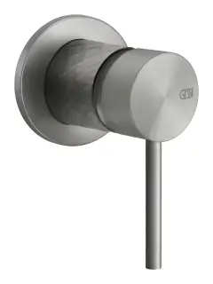 Cмеситель для раковины Gessi316, однорычажный, встраиваемый, на 1 выход, внешняя часть, цвет Steel Brushed