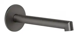 Излив для раковины Gessi Anello, настенный, средней длины, цвет Black Metal Brushed PVD