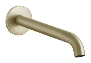 Излив Gessi316, настенный, для смесителя удаленного управления, цвет Brass Brushed PVD
