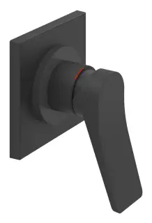 Смеситель Gessi Rilievo, настенный, на 1 выход, внешняя часть, цвет Matte Black