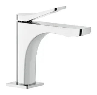 Смеситель для раковины Gessi Rilievo, без донного клапана, с соединительными шлангами, длина излива 166 мм, цвет хром