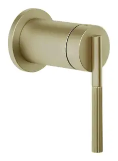 Смеситель Gessi Ingranaggio, встраиваемый, однорычажный, на 1 выход, внешняя часть, цвет Brushed Brass PVD