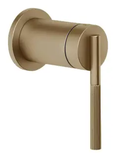 Смеситель Gessi Ingranaggio, встраиваемый, однорычажный, на 1 выход, внешняя часть, цвет Warm Bronze Brushed PVD