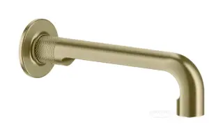 Излив Gessi Inciso, настенный, средней длины, цвет Brass Brushed PVD