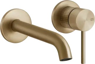 Смеситель Gessi316, однорычажный, на 1 выход, встраиваемый, ⌀65хh114 мм, внешняя часть, цвет Warm Bronze Brushed PVD