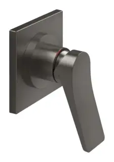 Смеситель Gessi Rilievo, однорычажный, на 1 выход, внешняя часть, Н-140 мм, цвет Black Metal Brushed PVD