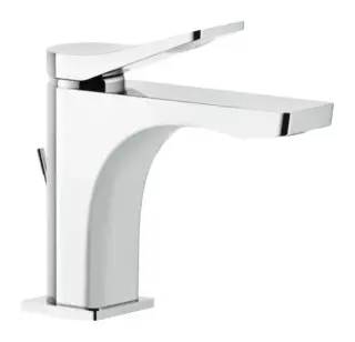Смеситель для раковины Gessi Rilievo, с донным клапаном, соединительными шлангами, длина излива 180 мм, цвет хром