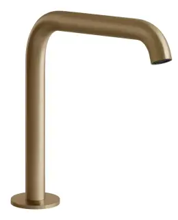 Излив Gessi316, отдельностоящий, высота 162 мм, для удалённого управления, цвет Warm Bronze Brushed PVD