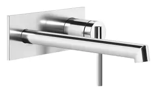 Смеситель для раковины Gessi Ingranaggio, настенный, с длинным изливом, без донного клапана, внешние части, цвет Chrome