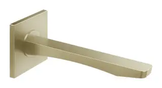 Излив Gessi Rilievo, настенный, средней длины, цвет Brass Brushed PVD