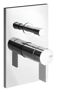 Смеситель для ванны/душа Gessi Inverso, настенный, на 2 выхода, с переключателем ванна/душ, внешняя часть, цвет Chrome