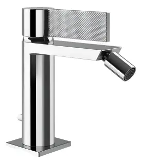 Смеситель для биде Gessi Inverso, однорычажный, с донным клапаном и соединительными шлангами, Н-156 мм, цвет хром