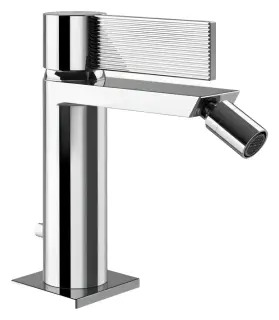 Смеситель для биде Gessi Inverso, однорычажный, с аэратором, донным клапаном, соединительными шлангами, Н-156 мм, цвет хром