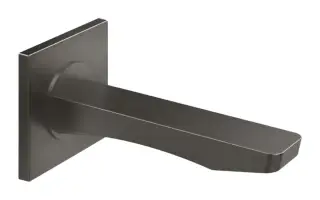 Излив Gessi Rilievo, настенный, глубина 192 мм, цвет Black Metal Brushed PVD