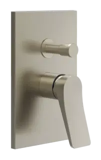 Смеситель Gessi Rilievo, настенный, на 2 выхода, с переключателем ванна-душ, внешняя часть, цвет Finox Brushed Nickel