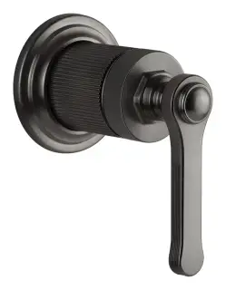 Смеситель Gessi Venti20, настенный, на 1 выход, внешняя часть, цвет Black Metal Brushed PVD