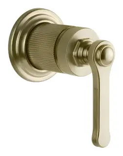Смеситель Gessi Venti20, настенный, на 1 выход, встраиваемый, цвет Brushed Brass PVD