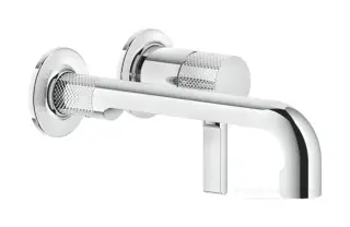 Смеситель для раковины Gessi Inciso, настенный, короткий излив, без донного клапана, встраиваемый, цвет Chrome
