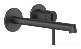 Смеситель для раковины Gessi Ingranaggio, длинный излив, встраиваемый, цвет Matte Black