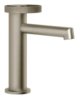 Смеситель для раковины Gessi Anello, низкий, однорычажный, без донного клапана, цвет Finox Brushed Nickel
