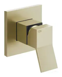 Смеситель Gessi Rettangolo K, настенный, однорычажный на 1 выход, внешняя часть, цвет Brass Brushed PVD