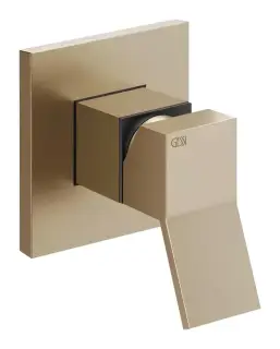 Смеситель Gessi Rettangolo K, настенный, однорычажный, на 1 выход, внешняя часть, цвет Warm Bronze Brushed PVD