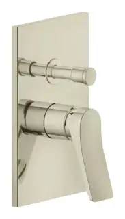 Смеситель для душа Gessi Rilievo, однорычажный, на 2 выхода, с переключателем ванна/душ, внешняя часть, Н-220 мм, цвет Nickel PVD