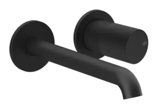 Смеситель для раковины Gessi Habito, встраиваемый, настенный, на 2 отверстия, излив 171-201 мм, внешняя часть, цвет Matte Black
