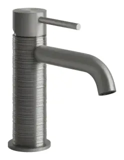 Cмеситель для раковины Gessi316, однорычажный, без донного клапана, цвет Steel Brushed