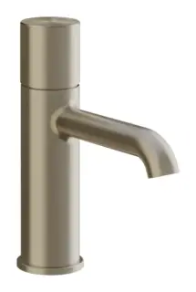 Смеситель для раковины Gessi Habito, без донного клапана, с соединительными шлангами, цвет Finox Brushed Nickel