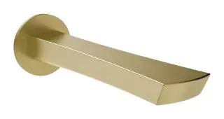 Излив для ванны Gessi Ventaglio, настенный, L-229 мм, цвет Warm Bronze Brushed PVD