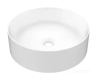Раковина Gessi Tondo, круглая, Ø400 мм, накладная, без перелива, цвет White Europe Ceramic