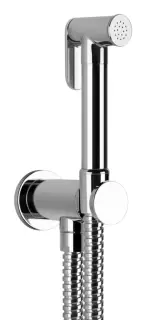 Гигиенический душ Gessi Tondo, шланг 1250 мм, шланговое подсоединение с держателем лейки, цвет Chrome