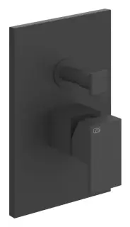 Смеситель для душа Gessi Rettangolo, встраиваемый, автоматический переключатель на 2 выхода, внешняя часть, цвет Matte Black