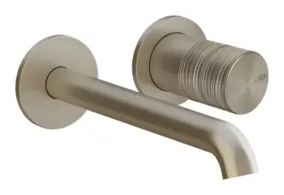 Смеситель для раковины Gessi Habito Trame, встраиваемый, настенный, на 2 отверстия, внешняя часть, цвет Finox Brushed Nickel