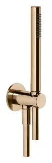 Ручной душ Gessi Anello, с держателем и шланговым подсоединением, цвет Warm Bronze PVD