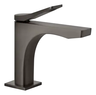 Смеситель для раковины Gessi Rilievo, без донного клапана, с соединительными шлангами, длина излива 166 мм, цвет Black Metal Brushed PVD