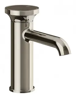 Смеситель для раковины Gessi Origini, без донного клапана, в комплекте отделочная вставка, 67x174 мм, цвет Nickel Pvd