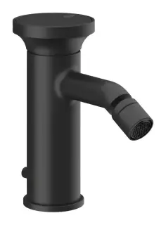 Смеситель для биде Gessi Origini, с донным клапаном, в комплекте отделочная вставка, цвет Matte Black