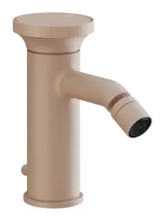 Смеситель для биде Gessi Origini, с донным клапаном, в комплекте отделочная вставка, цвет Matte Cipria