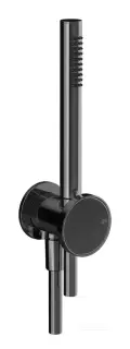 Душевой комплект Gessi Origini, с держателем, выводом воды, лейкой, шлангом, цвет Black Metal PVD