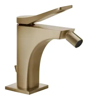 Смеситель для биде Gessi Rilievo, с донным клапаном, цвет Warm Bronze Brushed PVD