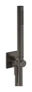 Ручной душ Gessi Inverso, с шланговым подсоединением со встроенным держателем и лейкой, цвет Black Metal Brushed PVD